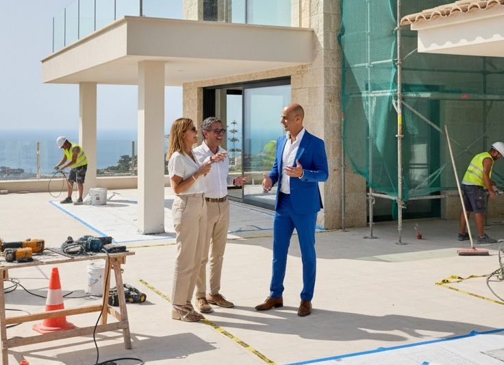 Valentin Talking With Clients About The Progress