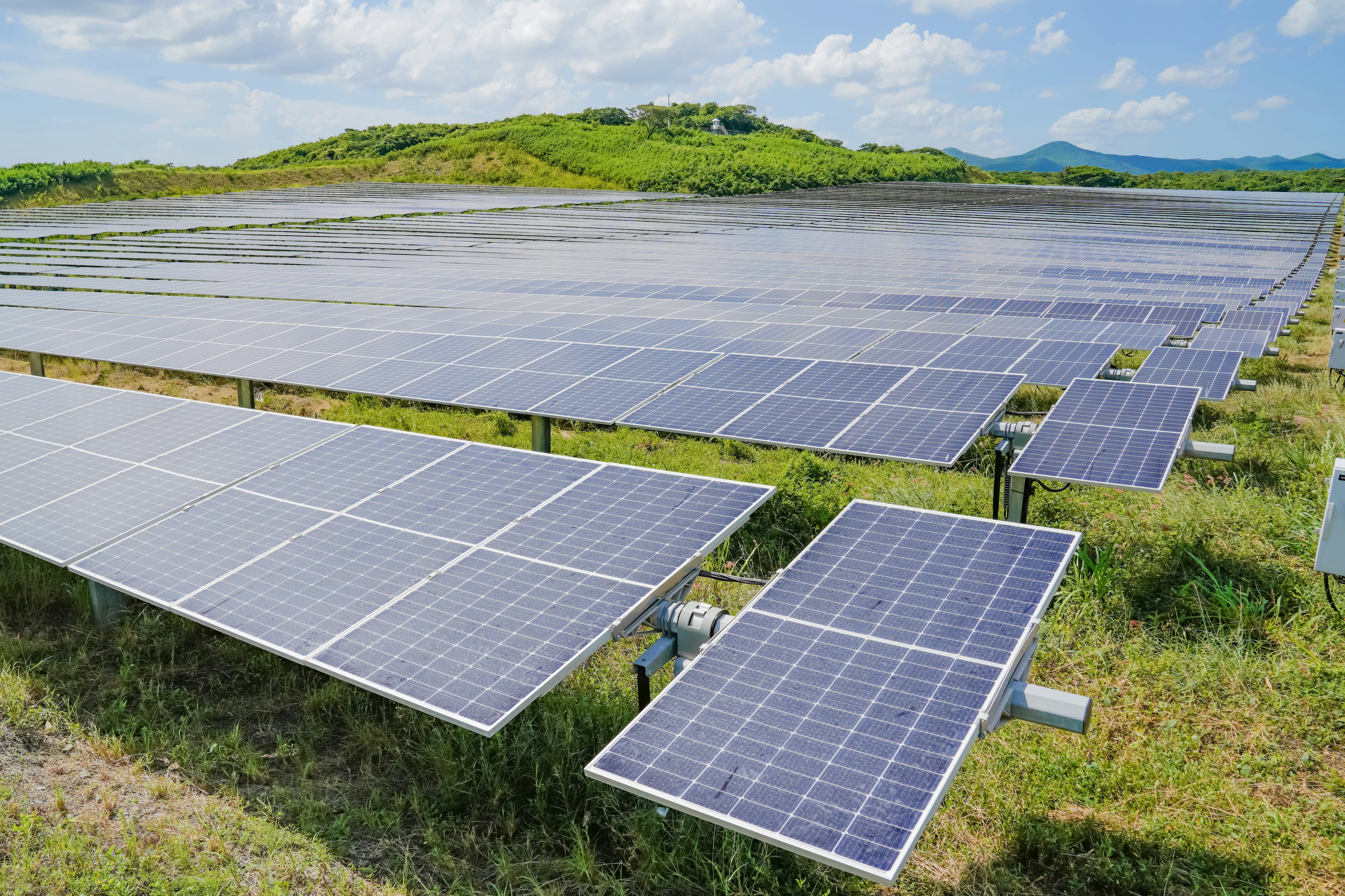 A large solar farm in Spain, representing the country's success in renewable energy generation.